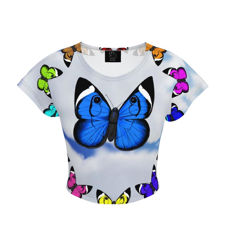 Butterflies Spring Celebration - ladies crop top