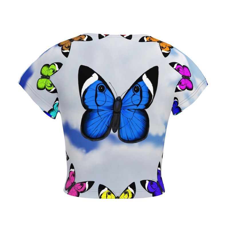 Butterflies Spring Celebration - ladies crop top