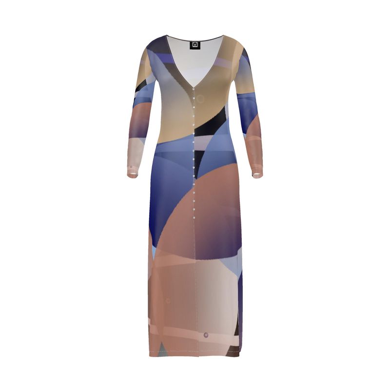 Underwater Bubbles (inverted) - Ladies Cardigan LONG